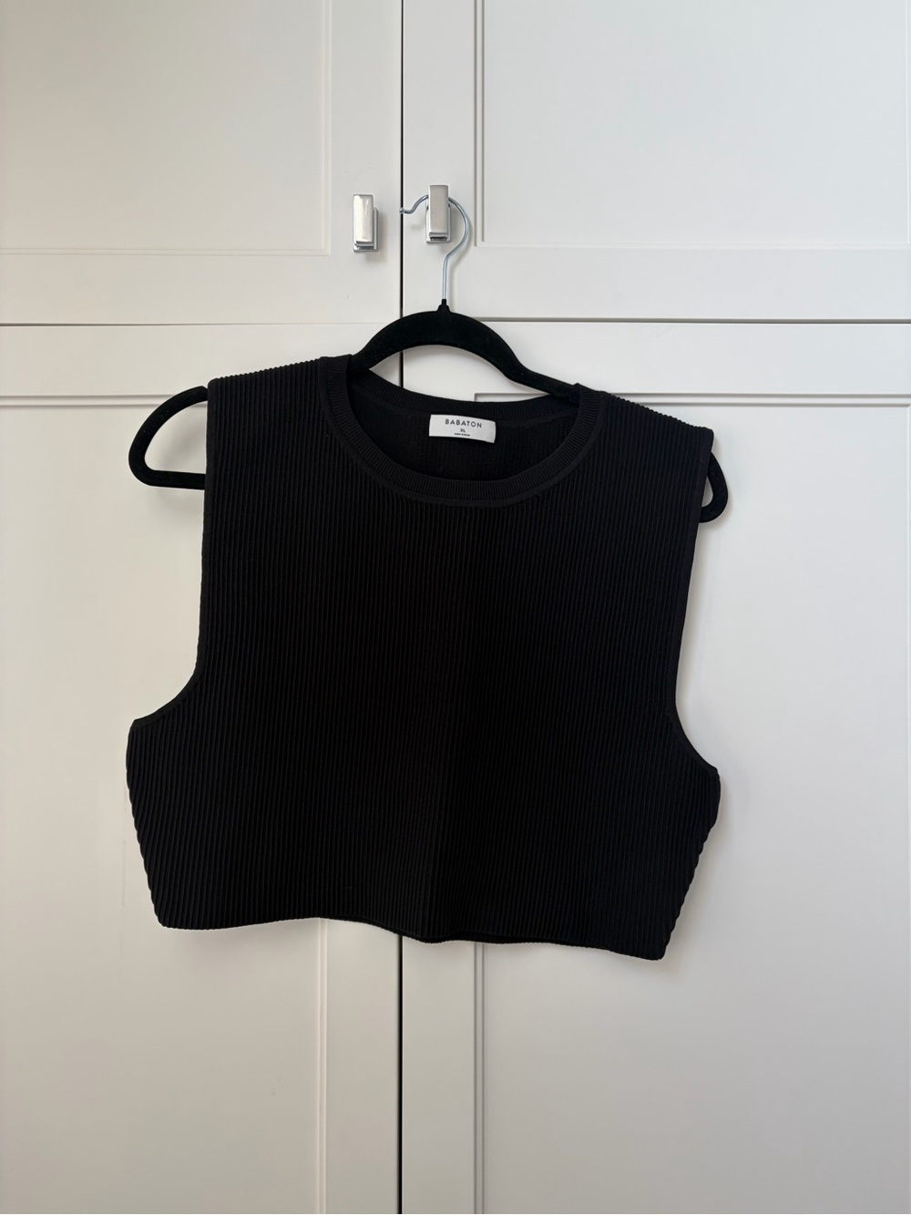 Aritzia Black Ribbed Cropped Tank